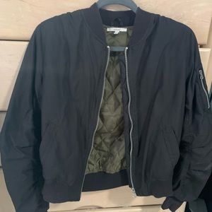 Black bomber jacket
